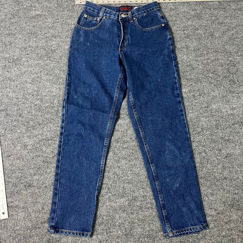 Galyan's Jeans Womens Size 4 Petite Dark Wash High Waisted Straight Leg Denim